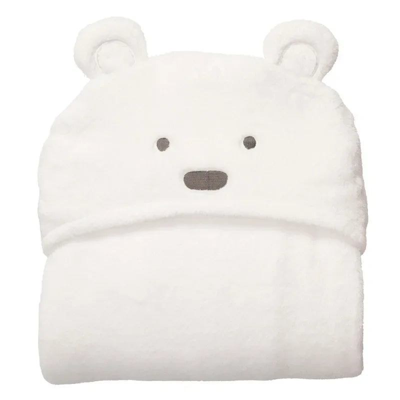 Giraffe Bear Baby Hooded Bathrobe Soft Bath Towel