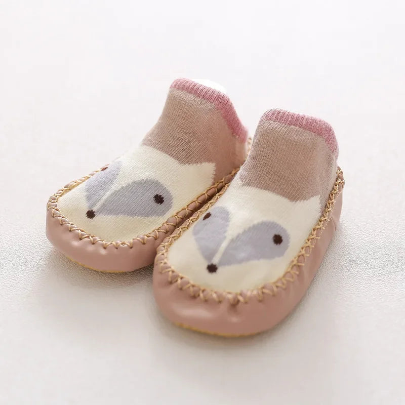 Baby Socks Shoes Infant Color Matching Cute Cartoon Kids Baby Shoes Doll Children Floor Sneaker Toddler Soft Soled First Walkers