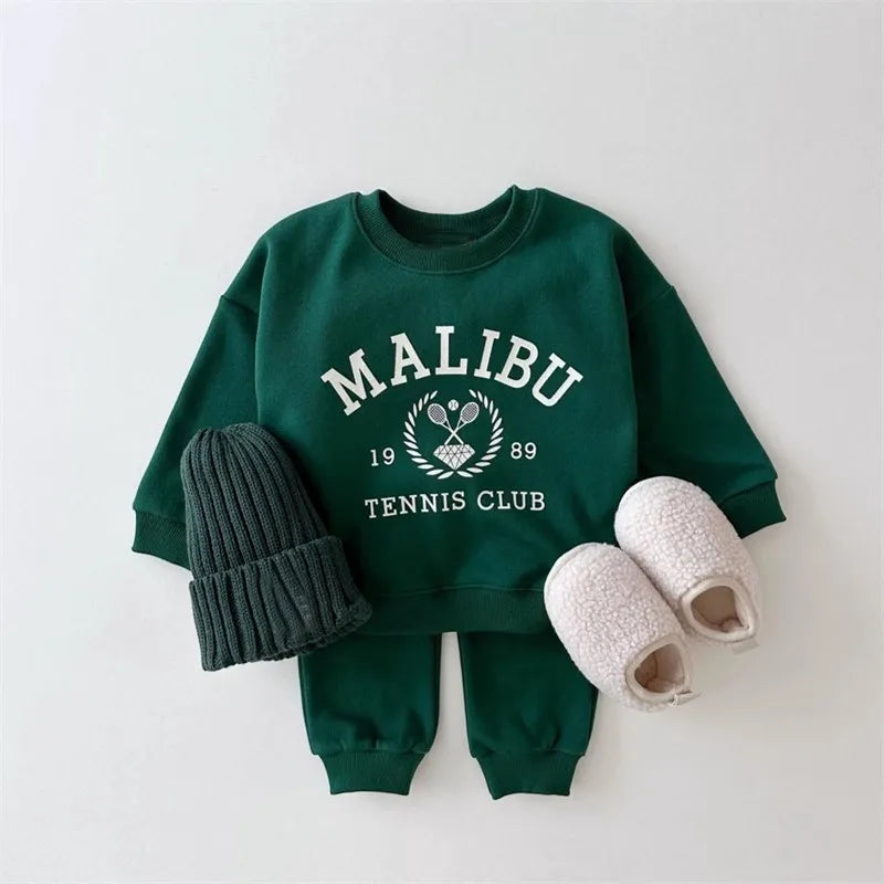 Tops + Leggings 2 Pieces Suit Fleece Clothing Set