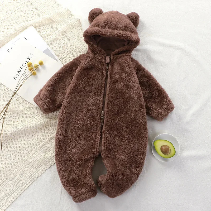 Baby Girl Romper New Born Boys Overall Thickened Warm Bear Rabbit Cotton Newborn Baby Clothes Baby Autumn Winter Romper Bodysuit