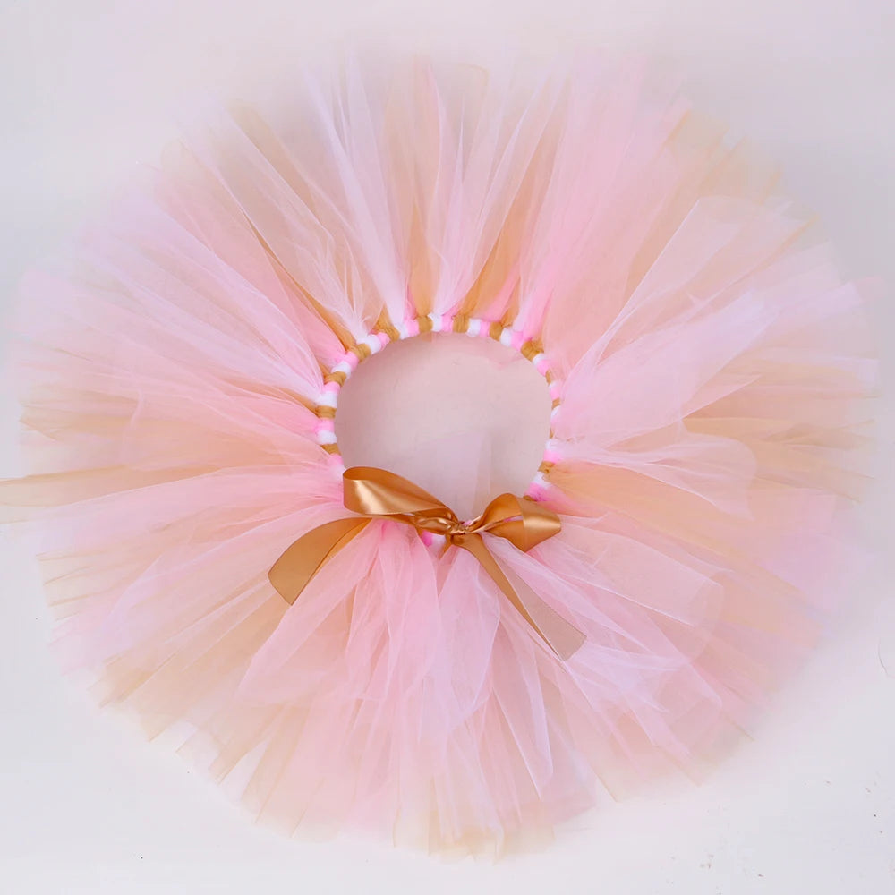 Baby Girls Easter Bunny Costume Fluffy Pink Tutu Toddler Dress