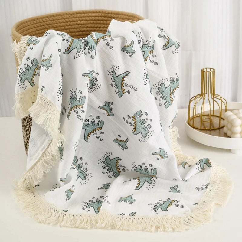 Breathable Muslin Baby Stroller Cotton Blanket
