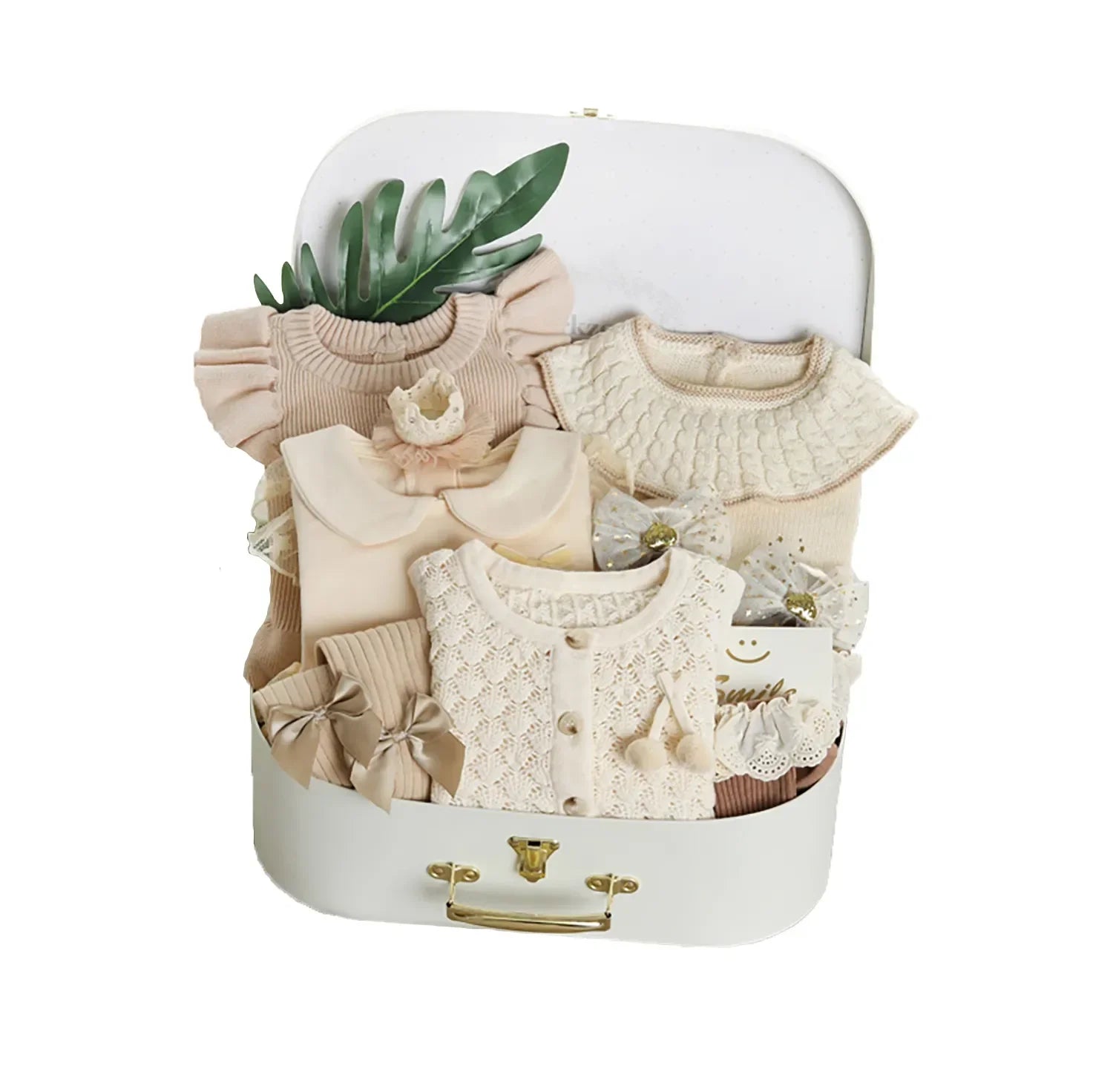 Organic Color Cotton Baby Rompers Luxury Gift Set Box