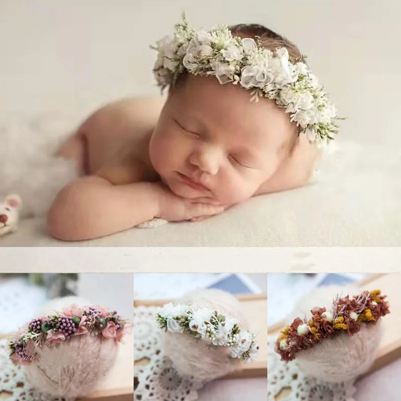 Baby Girls Princess Pink  Flower Headdress