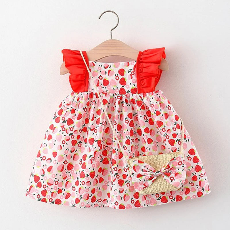 Baby Girls Dresses Summer Dress Newborn Toddler Children Clothes Kids Princess Party Fashion Outfit 1 2 3 Year Dresses Bow Dot