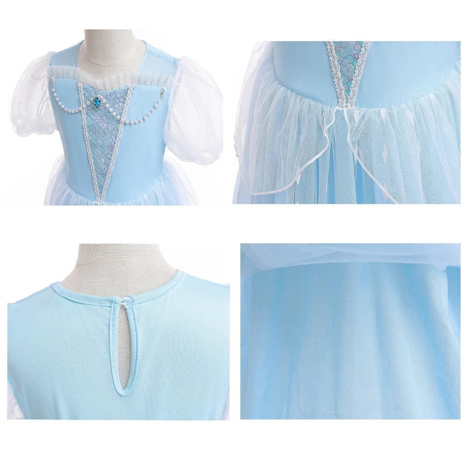 Frozen Elsa Anna Princess Cosplay Dress Baby Costume