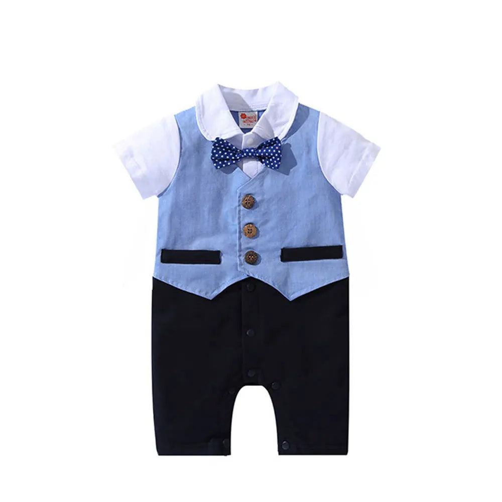 Baby boy Clothes Cotton Soft Long Rompers White/ Black