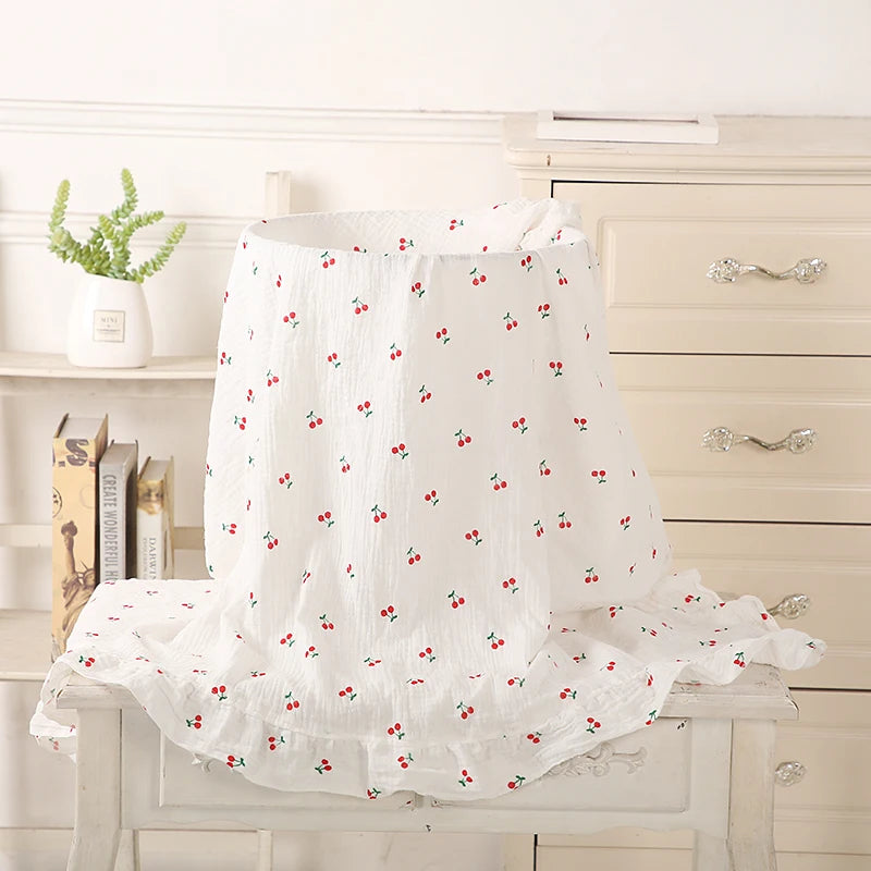 Bear Print Muslin Baby Cotton Blanket