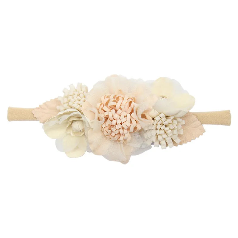 Baby Girl Headband Newborn Elastic Flower Toddler Hair Band Kids Headwear Nylon Girls Soft Hairbands Children Hair Accessories
