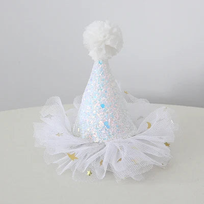 Birthday Girl Hat Baby Hair Band Little Crown Sequin Princess Hat Headwear Party Hat Birthday Crown First Birthday Pink Blue Hat