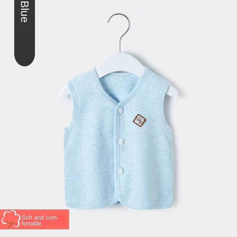 Baby Vest Spring and Autumn Thin Cotton Girls' Clothes