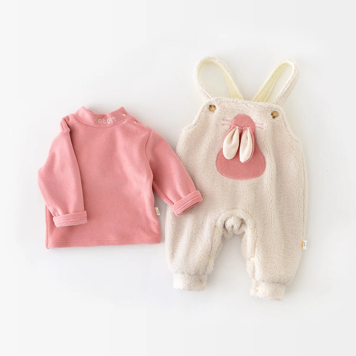 Winter Baby Girl 2PCS Clothes Set Fleece Long Sleeve