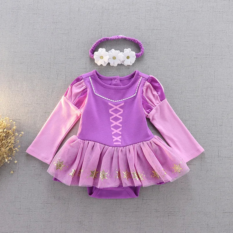 Newborn Baby 2PCS Clothes+Headgear Snow White Mermaid Costumes