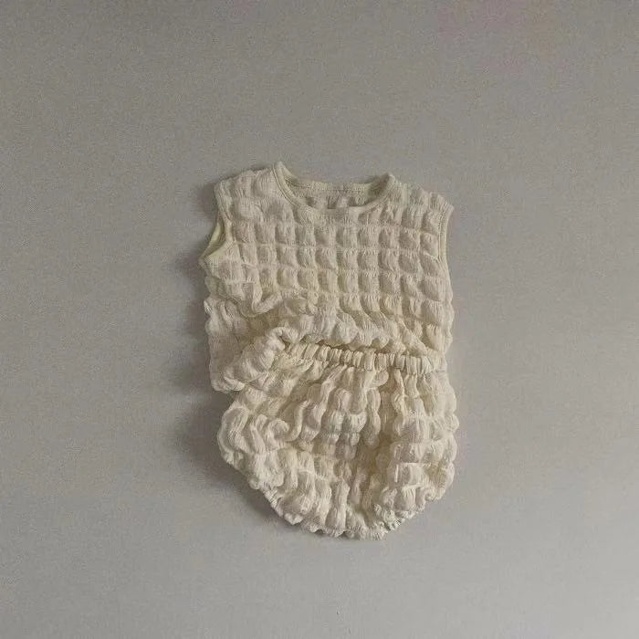 Summer Baby Sleeveless Vest + Shorts 2pcs Suit Princess Outfits