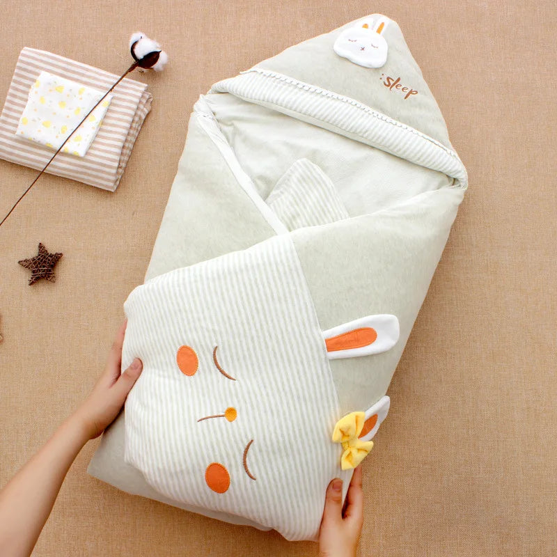 Soft Newborn Wrapping Blanket Baby Sleeping Bag Can Take Off Double Bile Newborn Sleeping Bag Cotton 0-12 Months Baby Blanket
