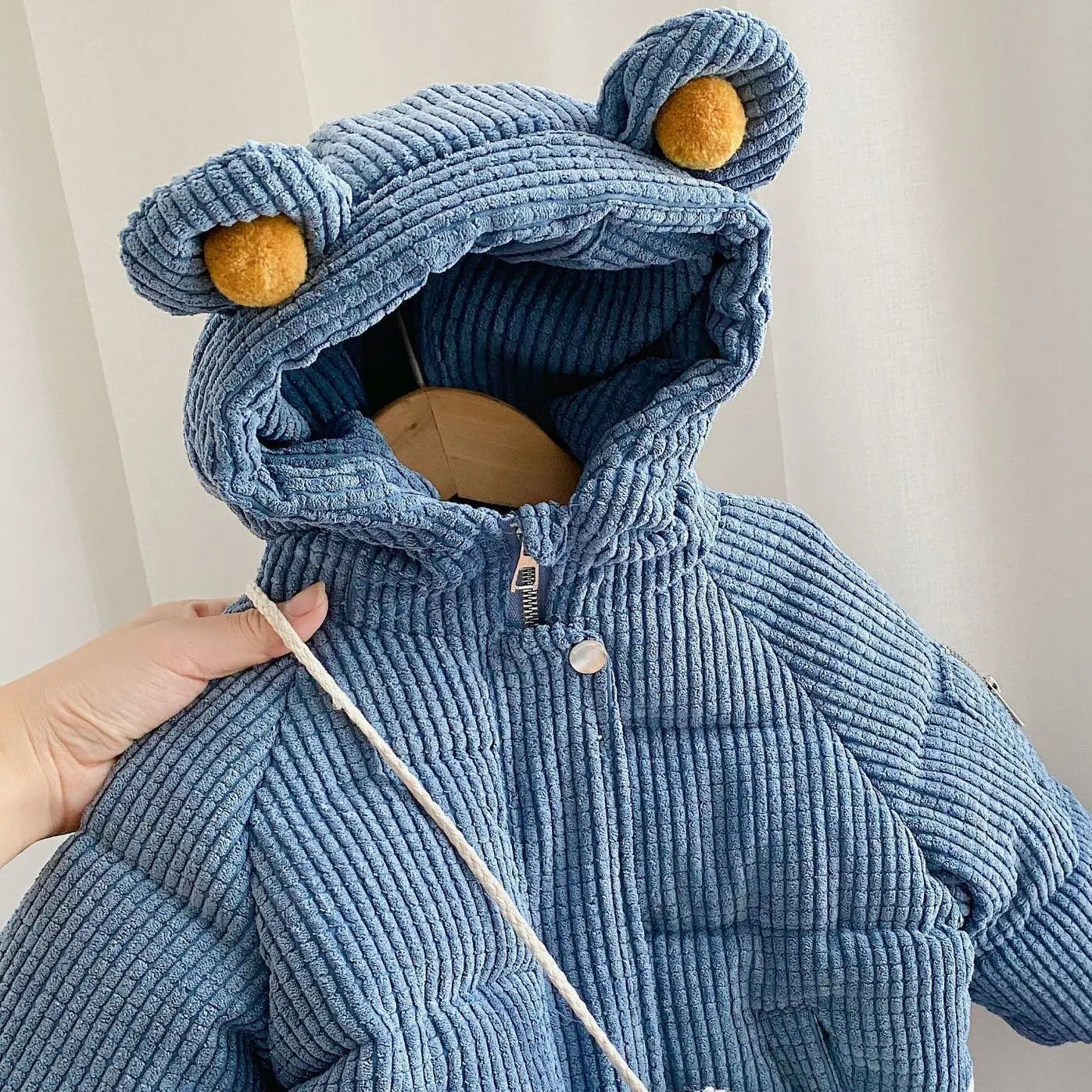 Girls Hooded Thickened Jacket Baby Warm Clothes