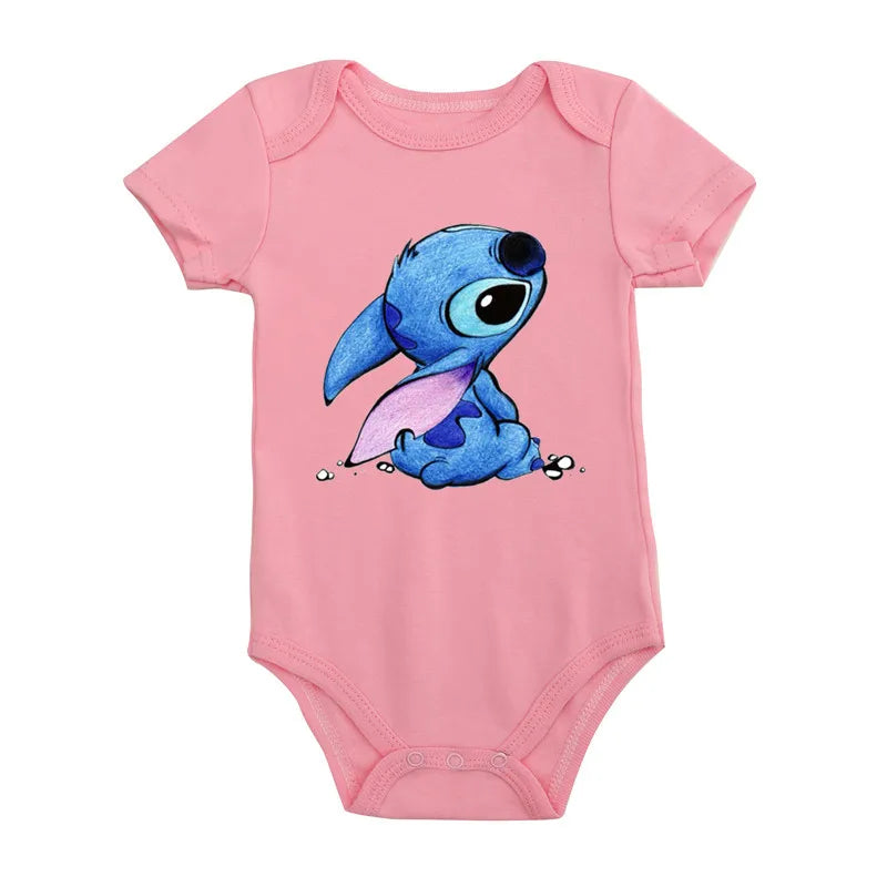 Cotton Newborn Baby Cute Disney Lilo & Stitch Bodysuit