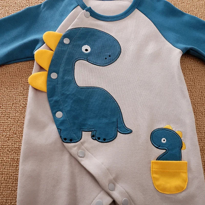 Newborn Baby Boy Clothes Organic Cotton Overalls Children New Born Girl Clothing Romper Infant Jumpsuit Dinosaur Costume Things