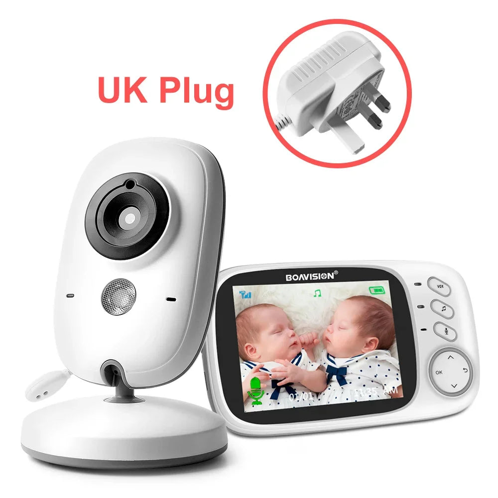 Baby Monitor 2.4G Wireless With 3.2 Inches LCD 2 Way Audio Talk