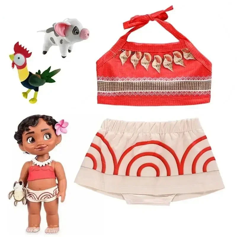 DISNEY Moana Dress Costumes Dresses Anime Movie Moana Costume