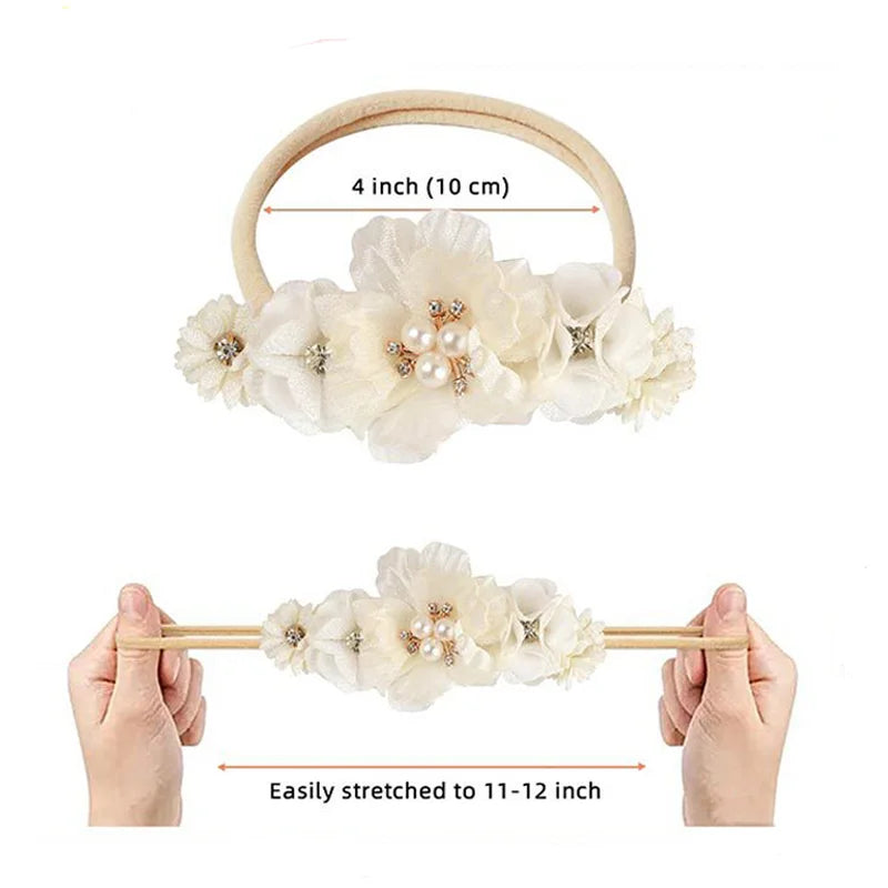 Baby Girl Newborn Elastic Flower Toddler Hair Band