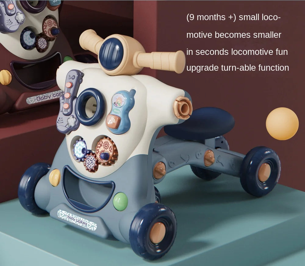 Three-In-One Walker With Music Toy Anti-Rollover