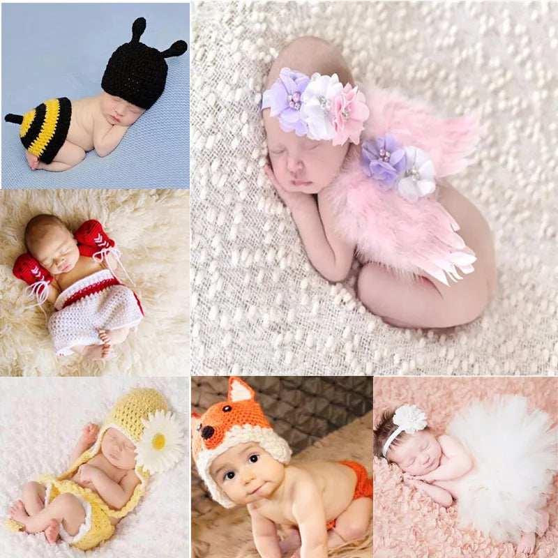 Newborn Baby Photo Props Cartoon Handmade Costumes