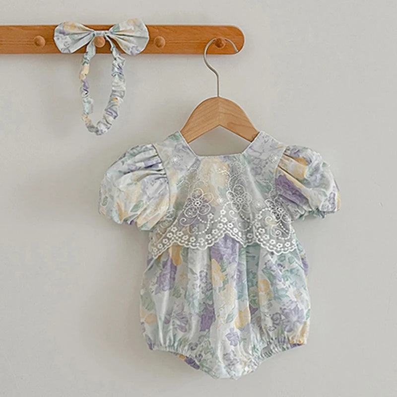 Flower Printed Toddler Baby Girls Sister Dress Summer