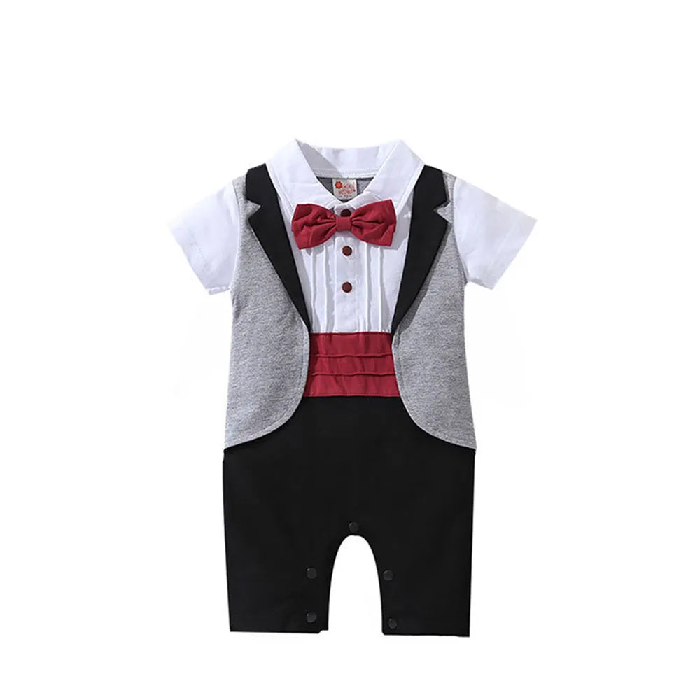 Baby boy Clothes Cotton Soft Long Rompers White/ Black