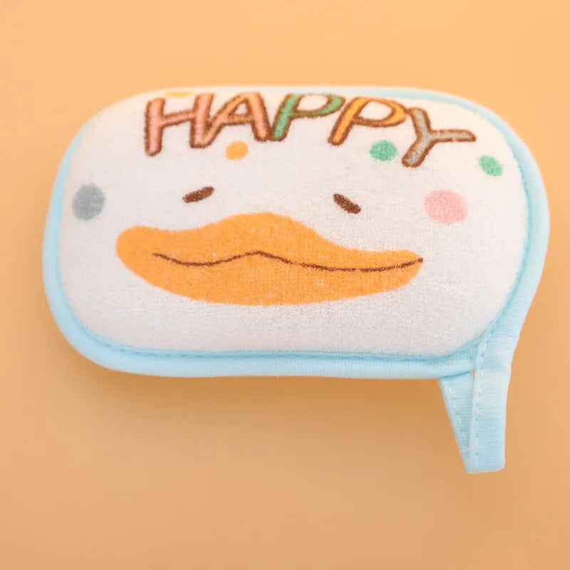 Cartoon Baby Bath Sponge Shower Cleaning Brush