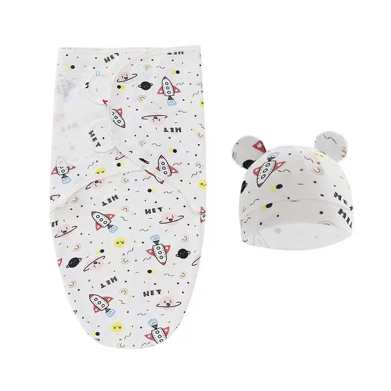 Baby Sleeping Bag Newborn Envelope Cocoon Wrap Swaddle Soft 100% Cotton 0-6 Months Sleep Blanket