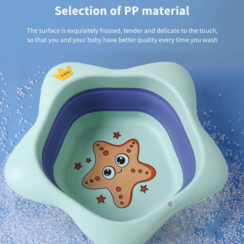 Foldable Baby Bath Tub Washbasin Thickened