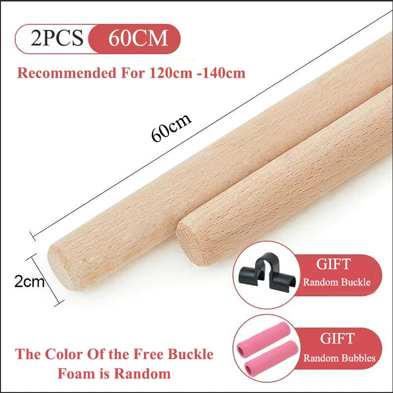 Body Sculpting Home Fitness Wooden Yoga Pole Open Shoulder Beauty Back Posture Corrector Multipurpose Pranayama Stick for Dance