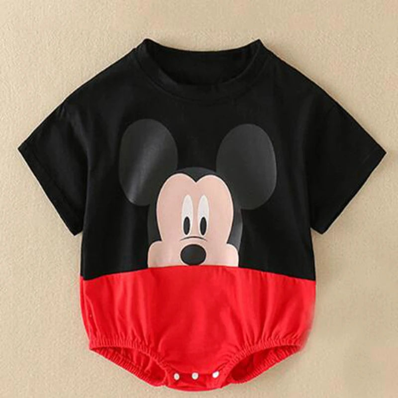 Summer Newborn Baby Sock Hat 3pcs Set Cartoon Mickey Mouse Bodysuits