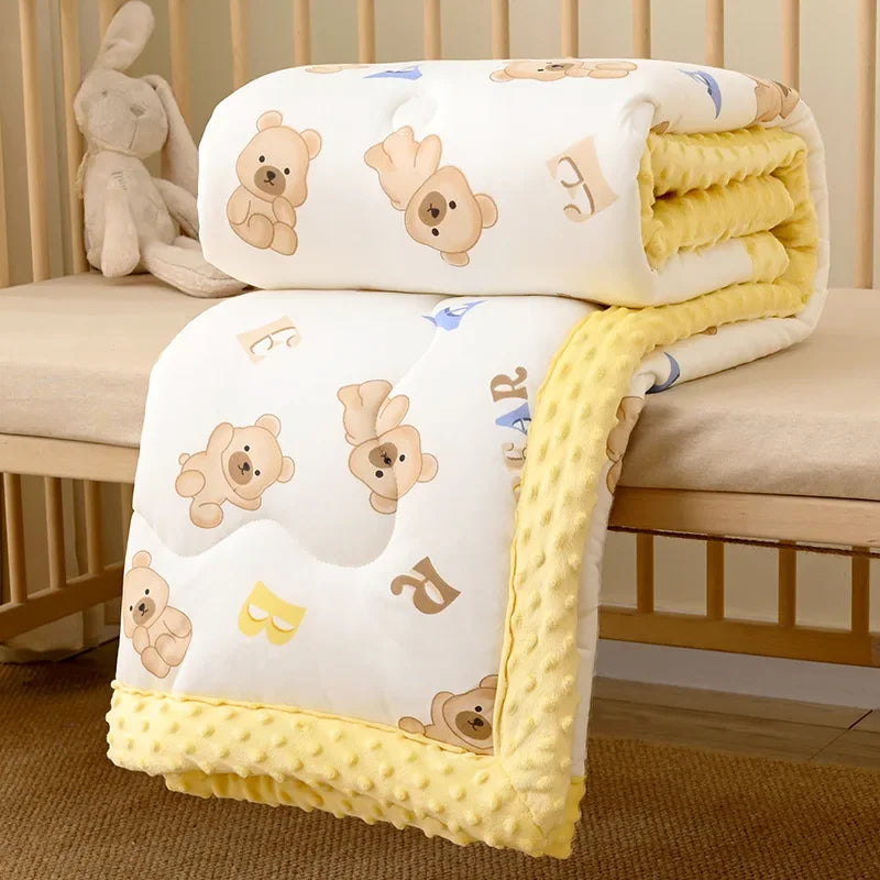 Children's Quilt Thickened Baby Cotton Quilt Baby Newborn Autumn Winter Kindergarten Winter Cover Blanket Suitable All Seasons