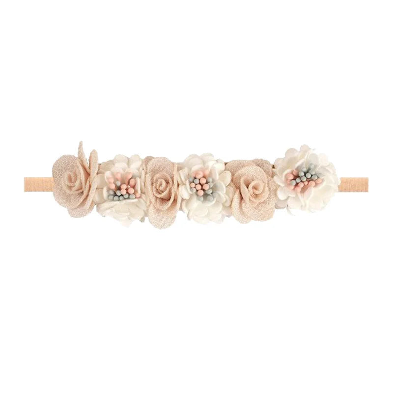 Baby Girl Headband Newborn Elastic Flower Toddler Hair Band Kids Headwear Nylon Girls Soft Hairbands Children Hair Accessories