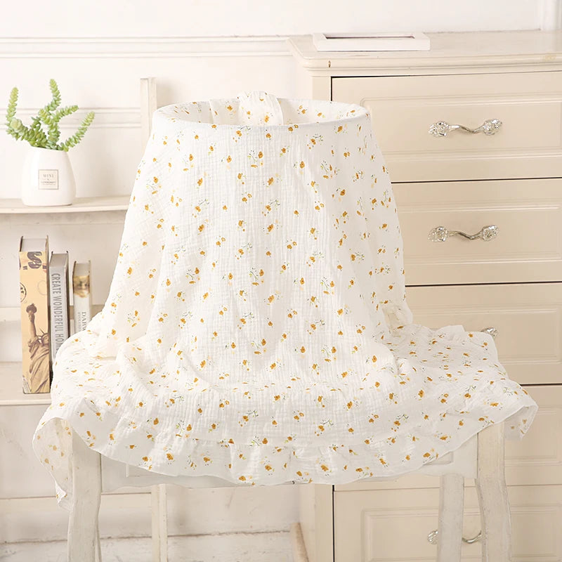 Bear Print Muslin Baby Cotton Blanket