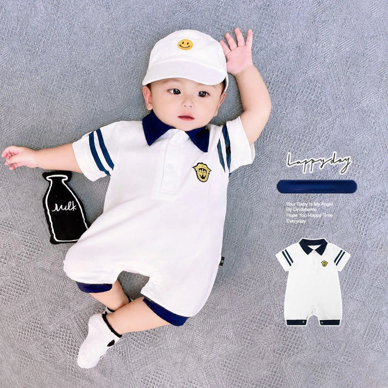 Cotton Newborn Baby Boy Short Sleeve Polo Shirt