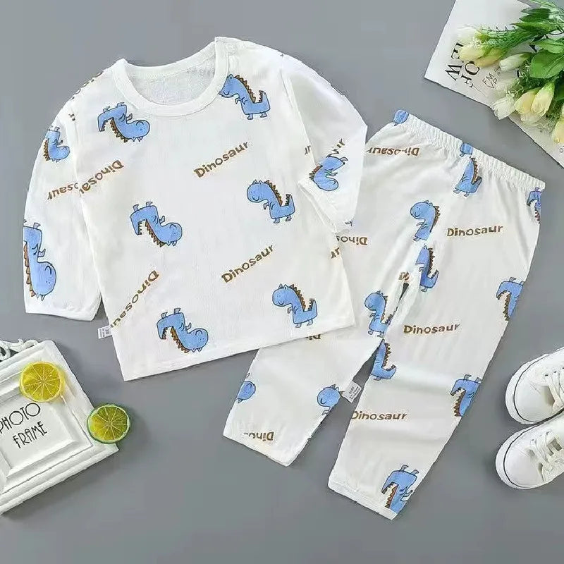 Pure Cotton Sets For Girls Baby Summer Sleepwear