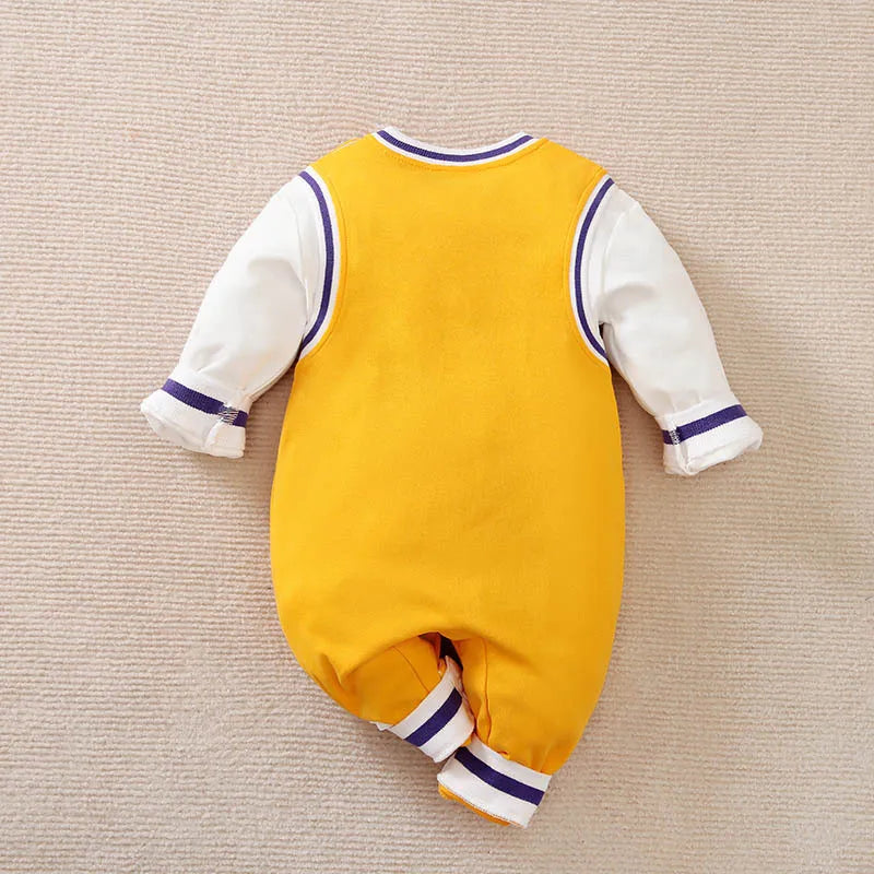Baby Boys Romper Cotton Playsuit Overalls Basketball Clothes Suit Newborn Clothing 0 3 6 12 18 Months Print Long Sleeve Jumpsuit