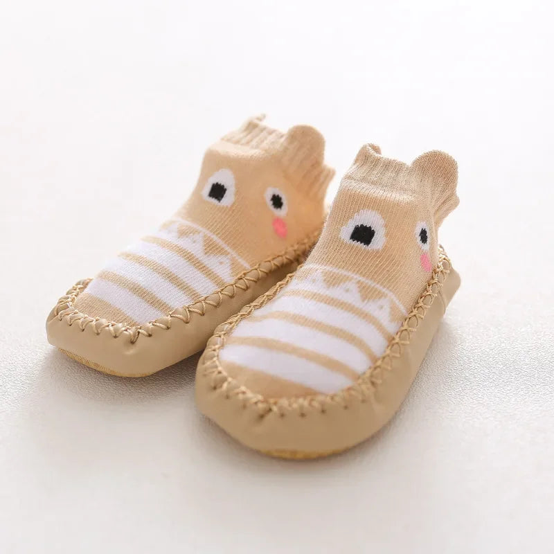 Baby Socks Shoes Infant Color Matching Cute Cartoon Kids Baby Shoes Doll Children Floor Sneaker Toddler Soft Soled First Walkers