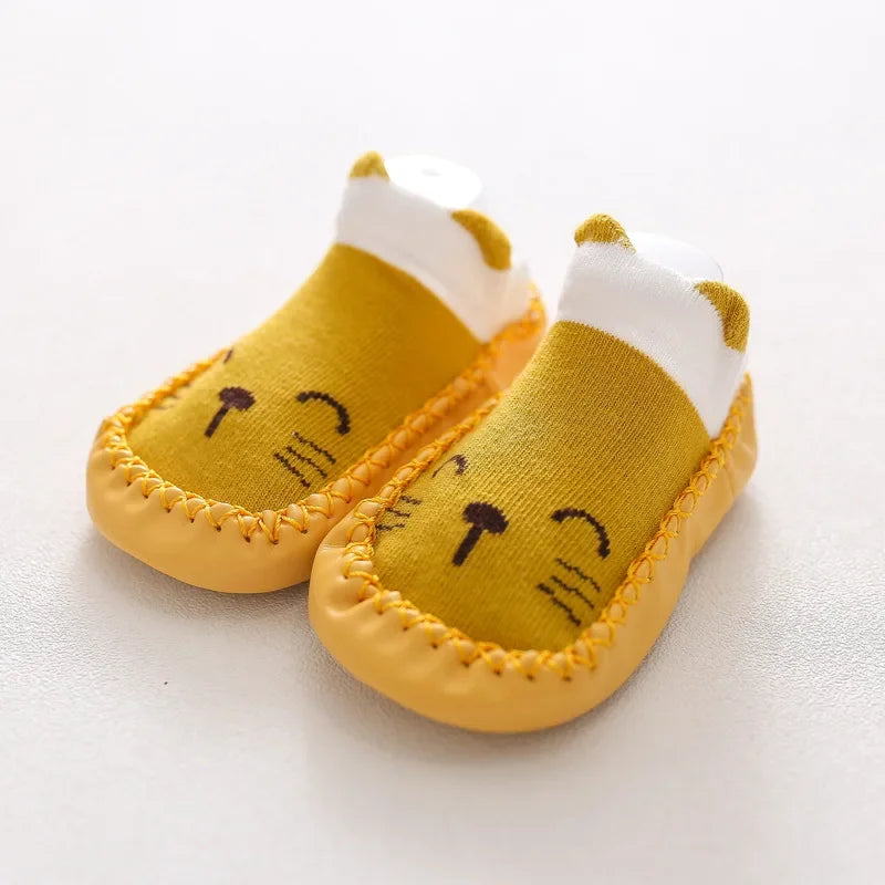 Baby Socks Shoes Infant Color Matching Cute Cartoon Kids Baby Shoes Doll Children Floor Sneaker Toddler Soft Soled First Walkers