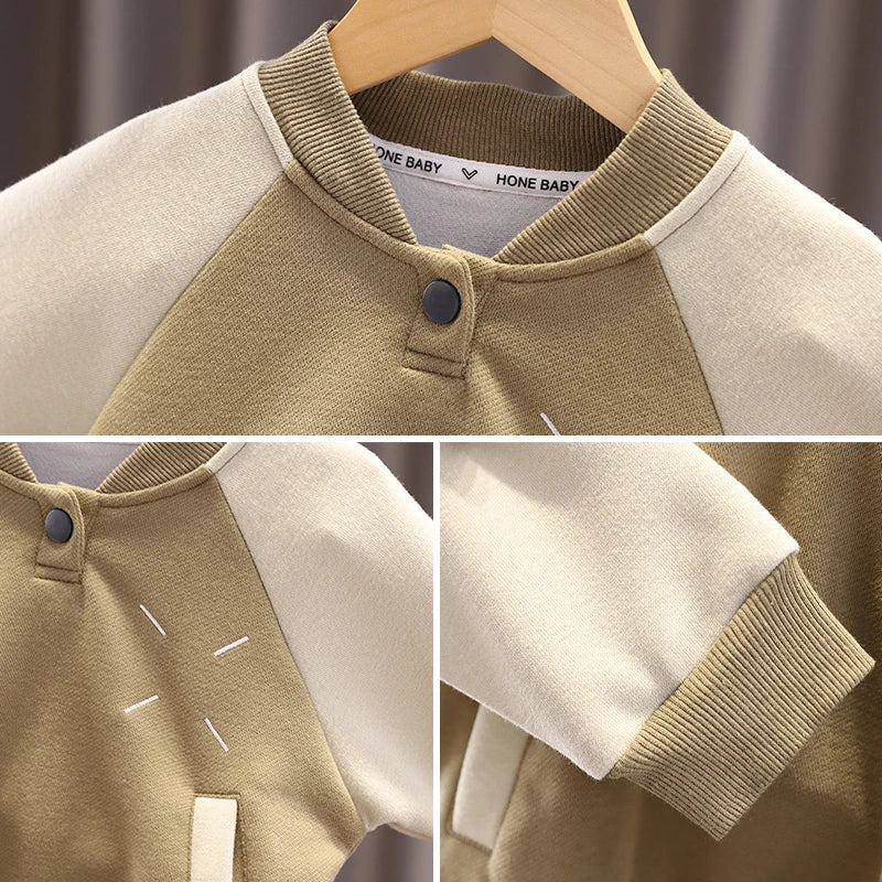 Baby Boys Cotton Patchwork Tops Pants 2Pcs Outfits Sportswear