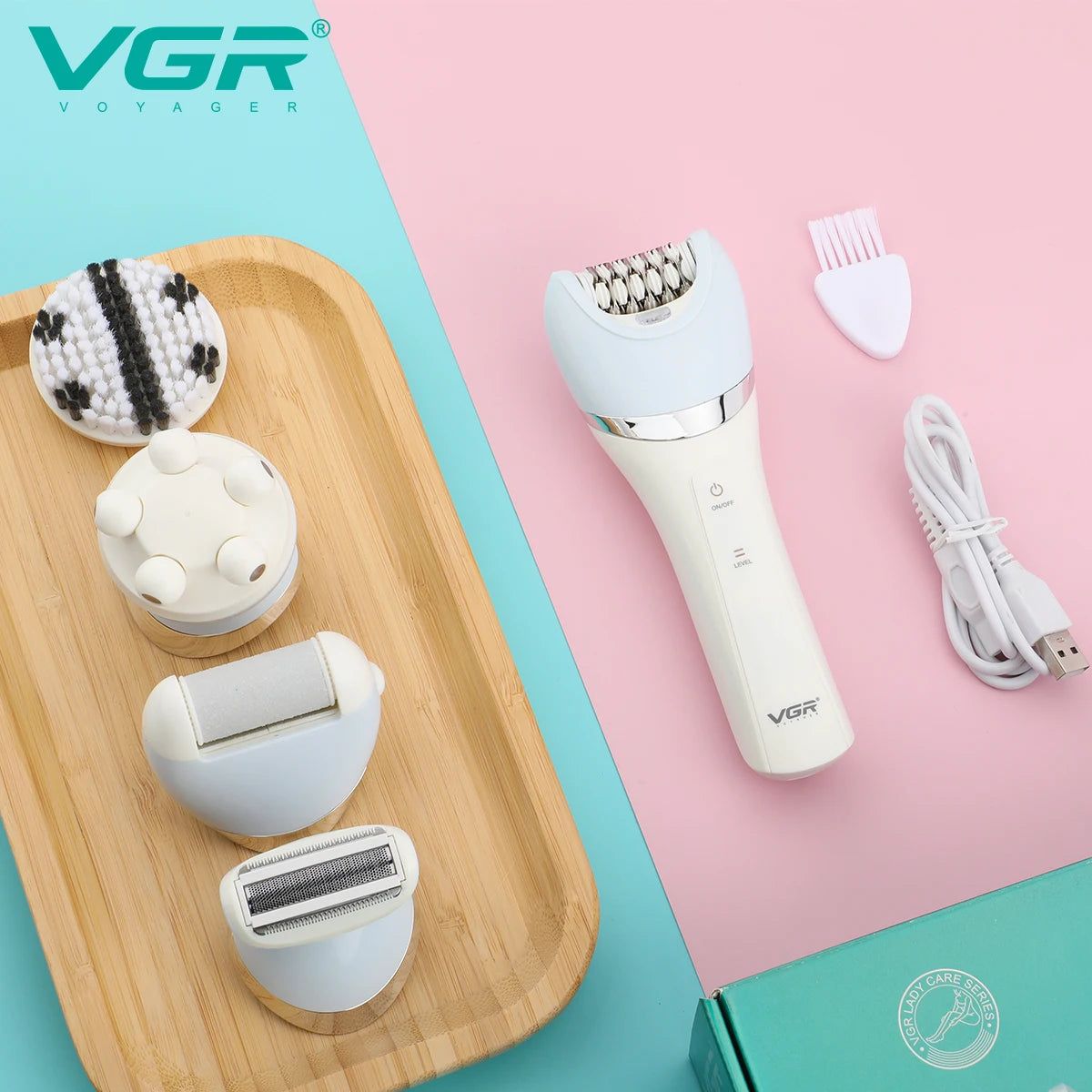 VGR Hair Epilator Electric Lady Shaver Underarms Leg Body Hair Removal Tool Bikini Epilator Portable Epilator for Women V-703