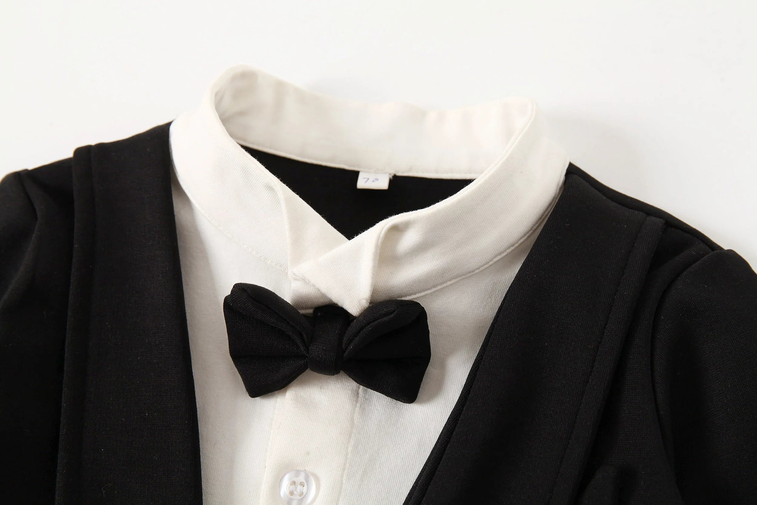 Baby boy Clothes Cotton Soft Long Rompers White/ Black