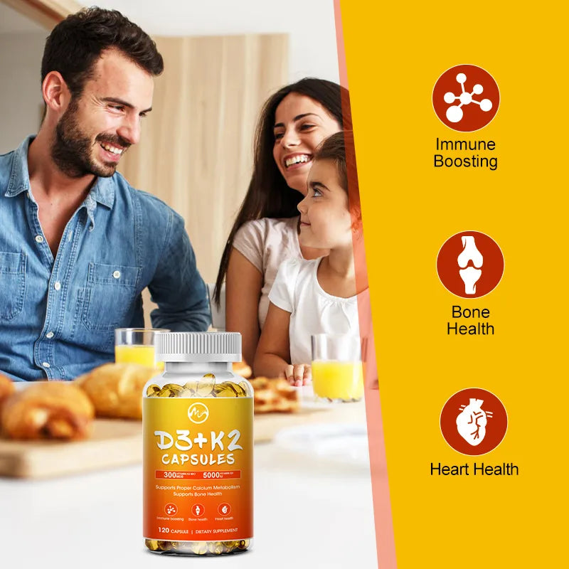 Vitamin D3 with K2 Complex Supplement Health Care