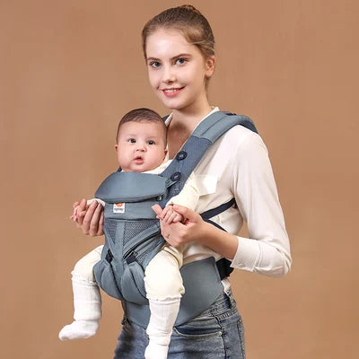 Breeze 360 Ergonomic Kid Kangaroo Infant Baby Carrier All Positions Sling Wrap Cool Air Mesh Cotton Backpack 0-36 Months Egobaby
