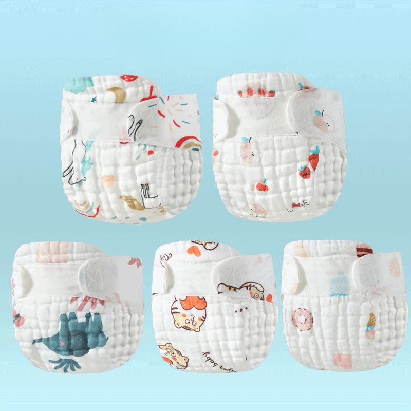 Baby Reusable Diapers Gauze Diapers Training Pants For Children Ecological Cloth Diaper Washable Toddler Kid Cotton Nappy