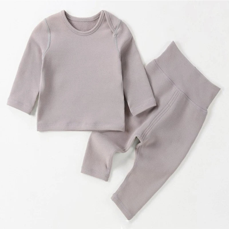 Winter 0-3 Years Baby 2-piece Set Cotton Thermal Underwear