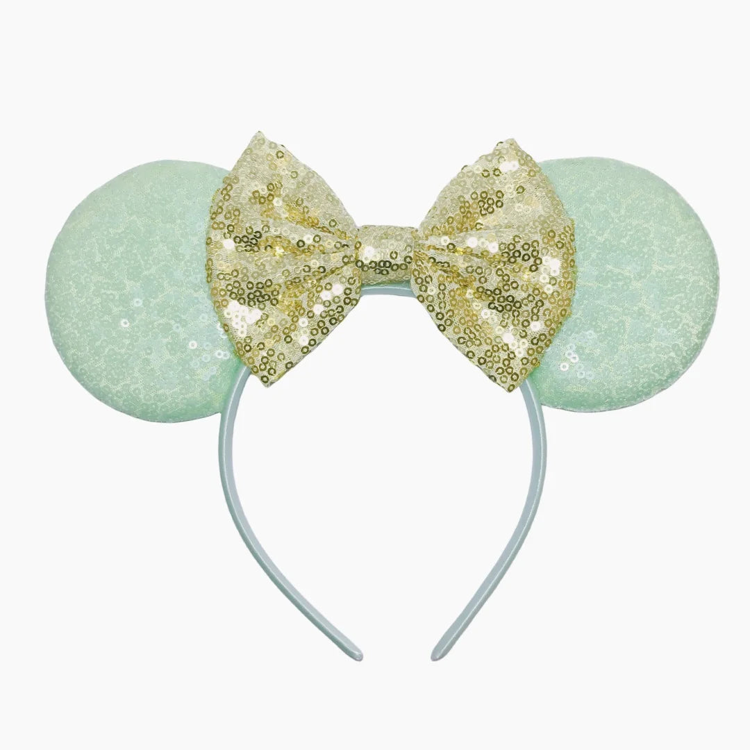 Classic Mouse Ears Headband Glitter Bow Party Accessories